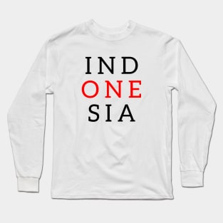 INDONESIA, ONE NATION Long Sleeve T-Shirt